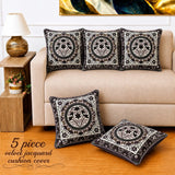 Grey Velvet Sofa Cushion Covers(Pack of 5) - The Linen House