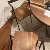 Handcrafted MDF and Metal Frame Dining Chair - The Linen House