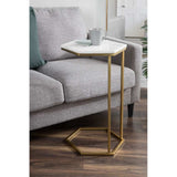 Hexagon shape End Side Table - The Linen House