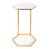 Hexagon shape End Side Table - The Linen House