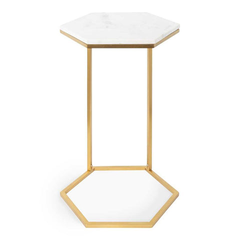 Hexagon shape End Side Table - The Linen House