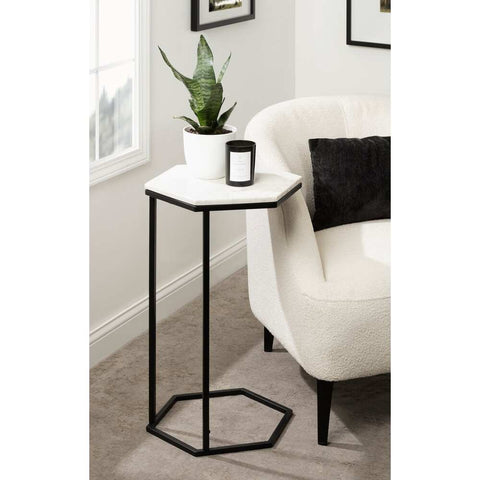 Hexagon shape End Side Table - The Linen House