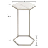 Hexagon shape End Side Table - The Linen House