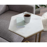 Hexagon shape End Side Table - The Linen House