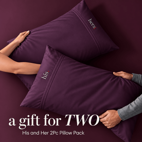 His & Her Embroidered Pillow Covers - The Linen House