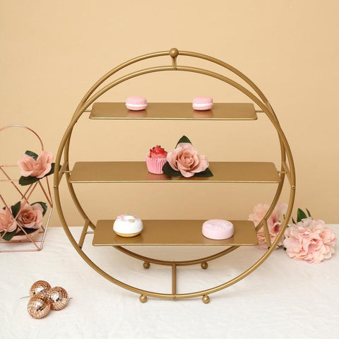 3 Tier Gold Cupcake Stand - The Linen House