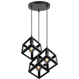 3-Light Cluster Square Pendant