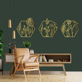 Golden Hexagon Metal Wall Decor