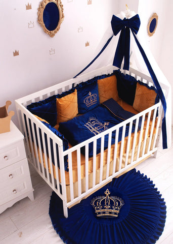 Baby Cot Set( Prince Crown)