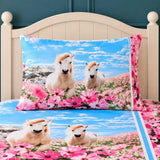 Pony & Pink Flowers Kids Bedsheet