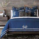 Indigo Ribbon Duvet set - The Linen House