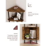 Industrial Rustic Bookshelf & Plant Display - The Linen House