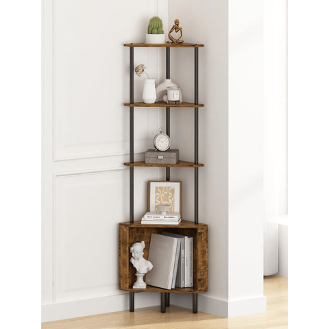 Industrial Rustic Bookshelf & Plant Display - The Linen House