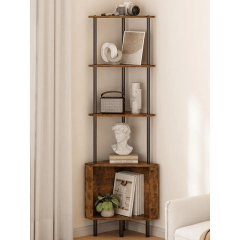 Industrial Rustic Bookshelf & Plant Display - The Linen House