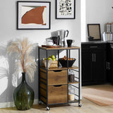 Industrial Vintage Style Kitchen Trolley Cart - The Linen House