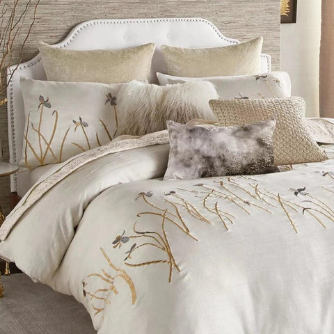 Iris Embroidery Duvet Set - The Linen House