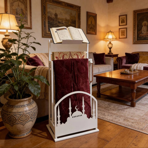 Islamic Metal Prayer Rug Holder - The Linen House