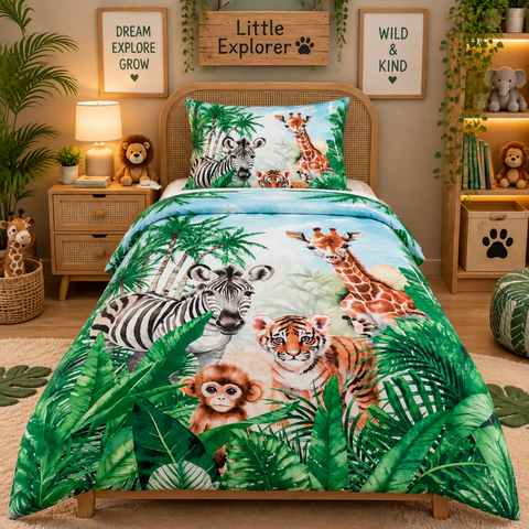 Jungle Safari Kids Bedsheet - The Linen House