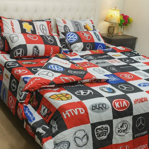 Kids Car Logo Comforter Set – Super Soft & Durable Quilt - The Linen House