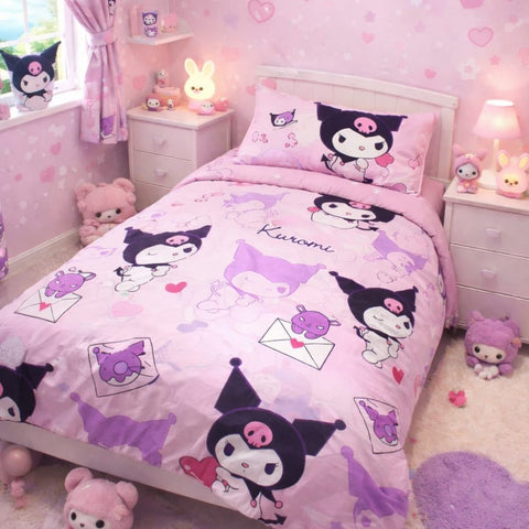 Kuromi Character Kids Bedsheet – Soft Cotton Fabric - The Linen House