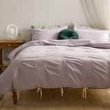 Lacey Bows Embroidery Duvet Set - The Linen House