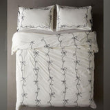 Lacey Bows Embroidery Duvet Set - The Linen House