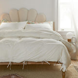Lacey Bows Embroidery Duvet Set - The Linen House