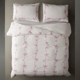 Lacey Bows Embroidery Duvet Set - The Linen House