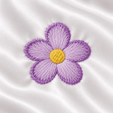 Lavender Blossom White Embroidered Bedding Set - The Linen House