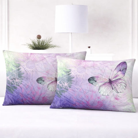 Lavender Butterfly Dreams Pillow Cover (Pack of 2) - The Linen House