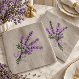 Lavender Garden Premium Table Napkin - The Linen House
