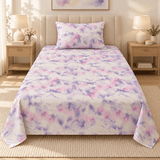 Lavender Pink Tie-Dye Single Bedsheet - The Linen House