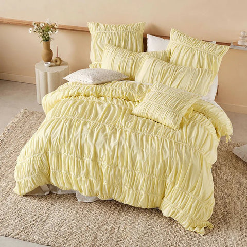 Layla Ruffle Quilt Cover Set - The Linen House