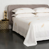 Leaf Gold Embroidered Splendor - The Linen House