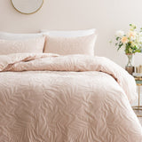 Leafy Pattern Velvet Bedspread | Elegant Bedroom Decor - The Linen House