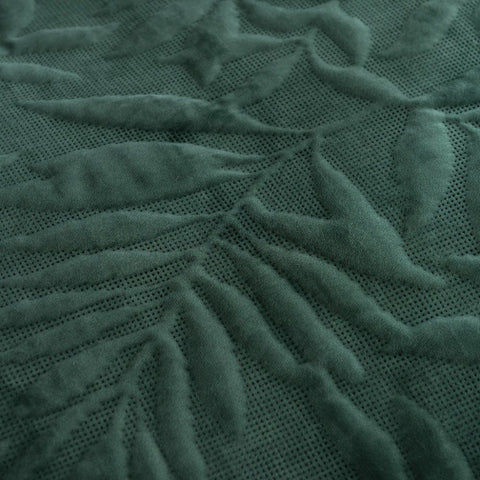 Leafy Pattern Velvet Bedspread | Luxurious & Stylish Bedding - The Linen House