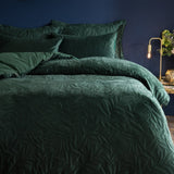 Leafy Pattern Velvet Bedspread | Luxurious & Stylish Bedding - The Linen House
