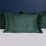 Leafy Pattern Velvet Bedspread | Luxurious & Stylish Bedding - The Linen House