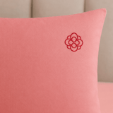 Light Red Rosette Embroidered Bedding Set
