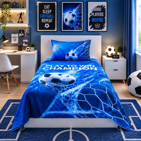Little Champion Football Kids Bedsheet - The Linen House