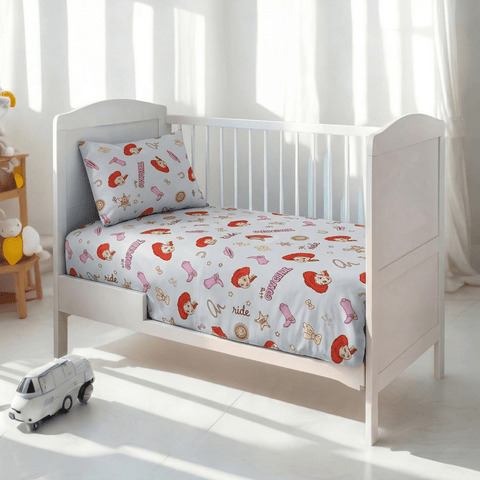 Little Cowgirl Baby Crib Sheet & Pillow - The Linen House