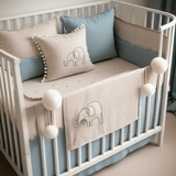 Little Elephant Dreams Baby Cot Set - The Linen House
