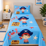 Little Pirate Treasure Kids Bedsheet - The Linen House