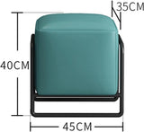 Living Room Light Luxury Sofa, Soft Leather Stool - The Linen House