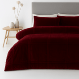 Luxe Velvet Box Pleated Duvet Set - The Linen House