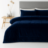 Luxe Velvet Box Pleated Duvet Set - The Linen House