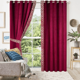 Luxurious Imported Velvet Splendid Curtains – Elegant Window Drapes(Pack of 2) - The Linen House