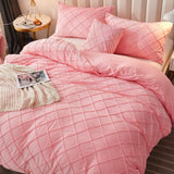 "Luxurious Velvet Pinch Pleat Duvet Set" - The Linen House