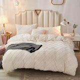 "Luxurious Velvet Pinch Pleat Duvet Set" - The Linen House