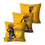 Luxury African Art Cushion Covers (Pack of 3) - The Linen House